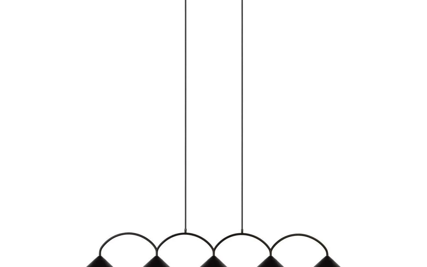Avlånga Taklampor-Globen Lighting Curve Taklampa 165cm Svart