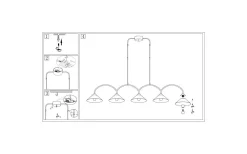Avlånga Taklampor-Globen Lighting Curve Taklampa 165cm Svart