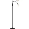 Golvläslampor < Herstal Cut Dubbel Golvlampa 140cm Svart/Opalgas