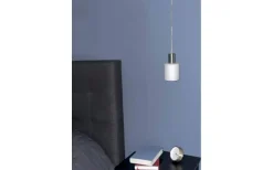 Kök & Matplats|Fönsterlampor-Aneta Cylinder Fönsterlampa 9cm Stål/Opal
