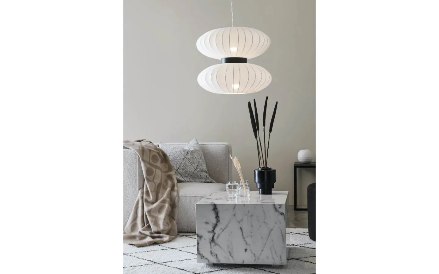Sovrum|Stora Taklampor Ø50-69 Cm < Markslojd Daburu Taklampa 55cm Vit/Svart