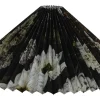 Plisserade Lampskärmar|Mönstrade Lampskärmar < Hallbergs Dahlia Noir Lampskärm Ø40cm Svart