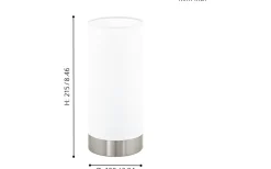 Bordslampor < Eglo Damasco Bordslampa 22cm Nickel