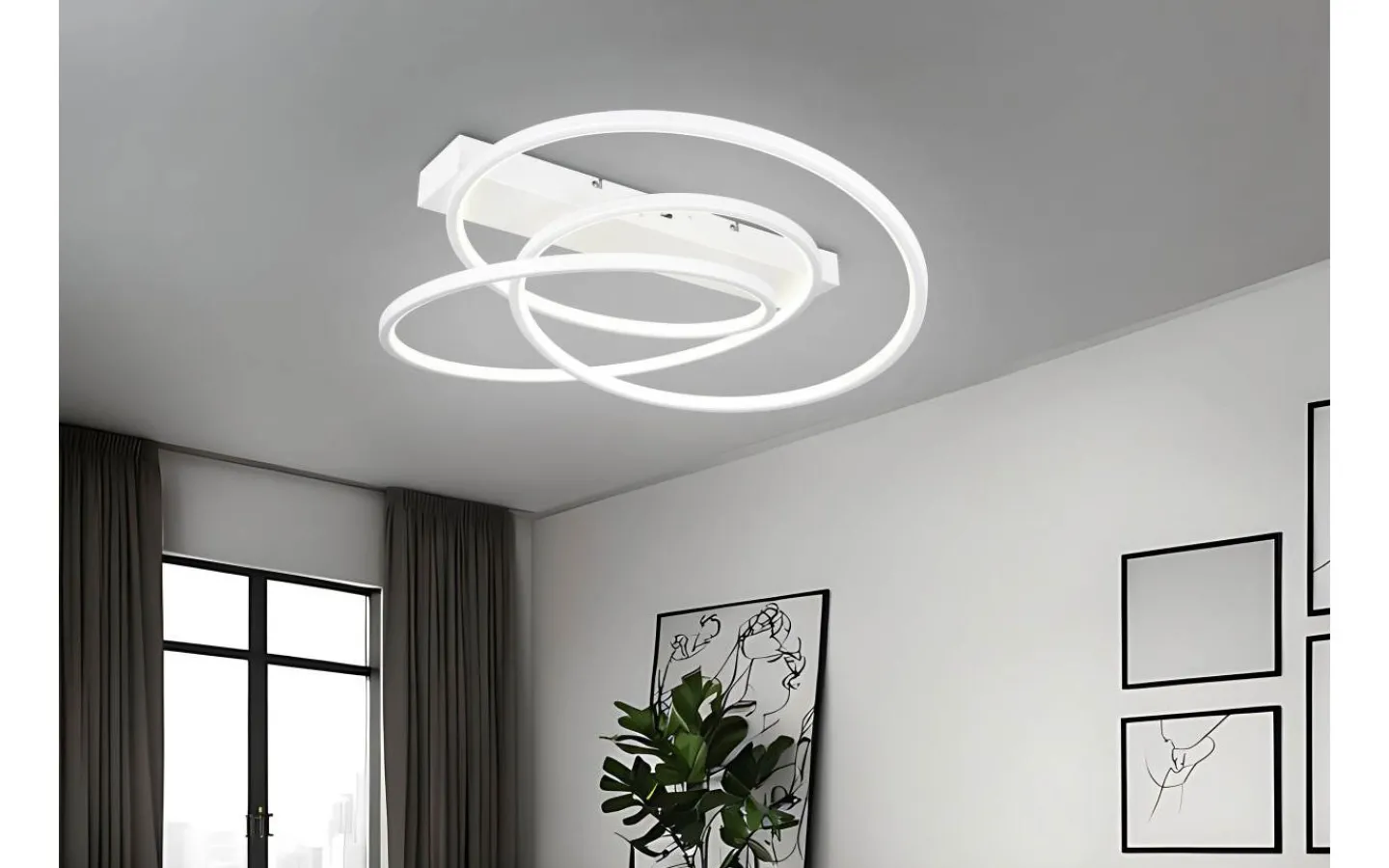 Plafonder-Trio Lighting Darvin Plafond LED matt vit