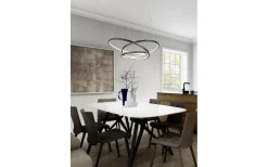 Stora Taklampor Ø70-150 Cm-Trio Lighting Darvin Takpendel LED 84cm mattsvart