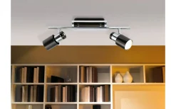 Takspot Med 2 Lampor|Avlånga Takspotlights < Eglo Davida Takspotlight 39cm GU10 LED 3000K 2x4,6W Nickel