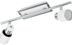 Avlånga Takspotlights|Takspot Med 2 Lampor < Eglo Davida Takspotlight 39cm GU10 LED 3000K 2x5W Vit