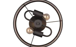 Plafonder < Reality Davos Plafond 30cm 2xE14 matt svart/grå