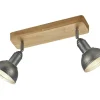 Takspot Med 2 Lampor-Trio Lighting Delhi Spotlight 2-delad E14 antik stål