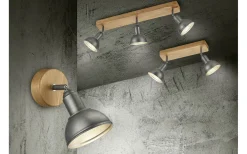 Takspot Med 2 Lampor-Trio Lighting Delhi Spotlight 2-delad E14 antik stål