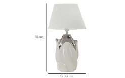 Bordslampor < Mauro Ferretti Delta Bordslampa 51cm Silver/Vit