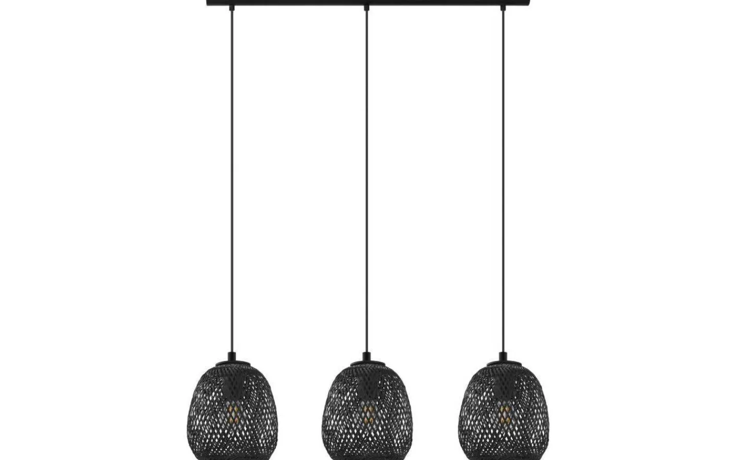Avlånga Taklampor < Eglo Dembleby Taklampa 90cm 3L Svart