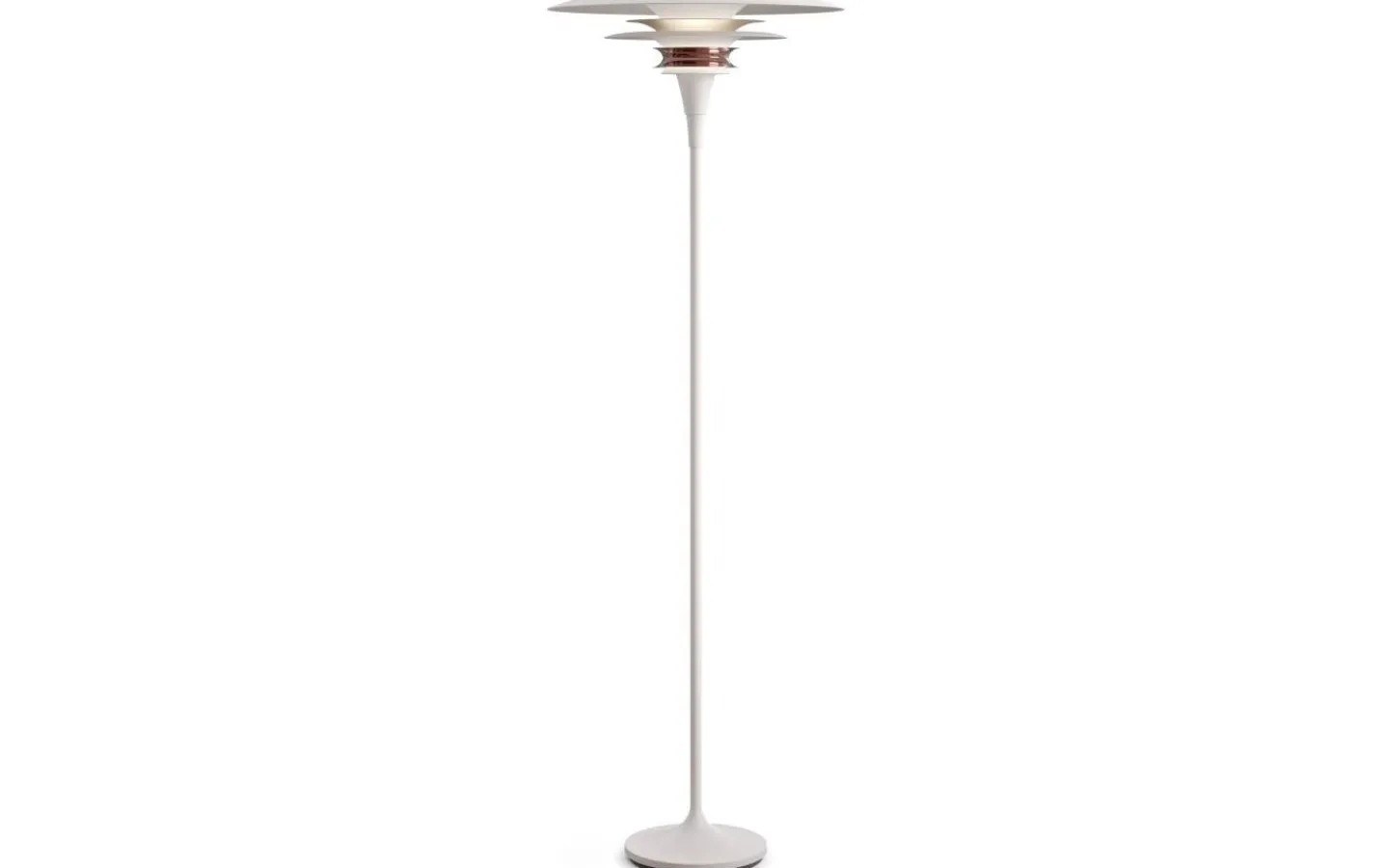 Golvlampor < Belid Diablo Golvlampa 149cm Mattvit/Rosé Silver