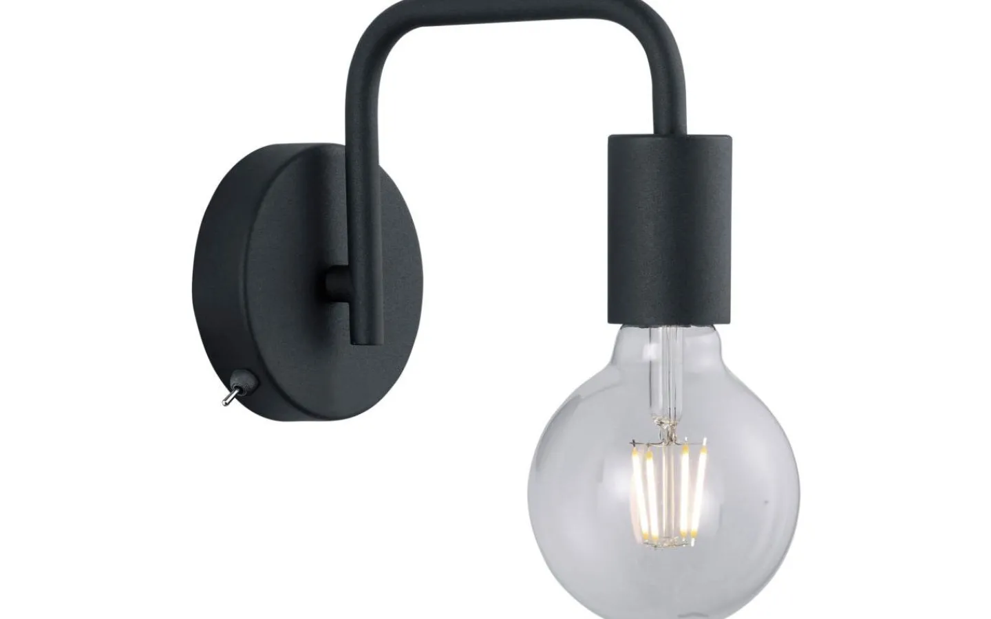 Lampetter-Trio Lighting Diallo Vägglampa E27 mattsvart