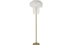 Golvlampor-Mauro Ferretti Diamon Golvlampa Fjädrar 165cm Guld