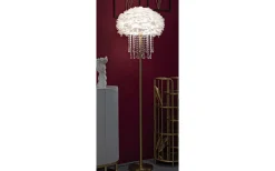 Golvlampor-Mauro Ferretti Diamon Golvlampa Fjädrar 165cm Guld
