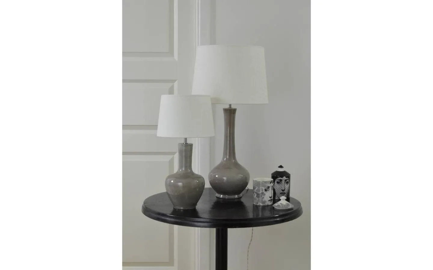 Lampfötter-Hallbergs Dilbar Small Lampfot 36cm E27 Grey Crack
