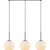 Kök & Matplats|Avlånga Taklampor-Markslojd Dione Taklampa 105cm 3L Opal/Svart