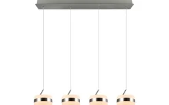 Avlånga Taklampor < Trio Lighting Dios Takpendel LED 4-delad borstad stål