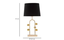 Bordslampor-Mauro Ferretti Disco Bordslampa 61cm Guld/Svart