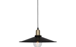 Kök & Matplats < Globen Lighting Disc Taklampa 40cm E27 Svart/Borstad Mässing