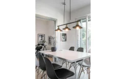 Kök & Matplats|Avlånga Taklampor < Globen Lighting Disc 3 Taklampa 96cm 3xE27 Svart/Borstad Mässing