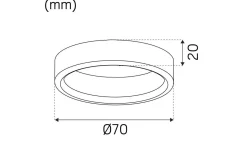 12V Led Spotlights-Hidealite Distansring 1202 Möbelspotlight Vit