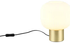 Bordslampor-Trio Lighting Diva Bordslampa E27 matt mässing/vit
