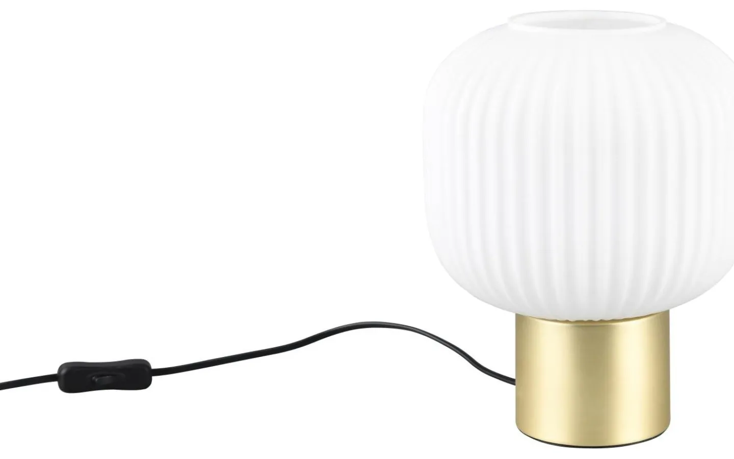 Bordslampor-Trio Lighting Diva Bordslampa E27 matt mässing/vit