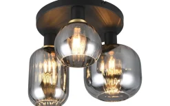 Plafonder-Trio Lighting Diva Plafond 3-delad E27 mattsvart/förkromad