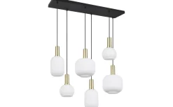 Avlånga Taklampor < Trio Lighting Diva Takpendel 6-delad E27 matt mässing/vit
