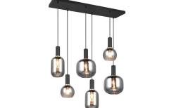 Avlånga Taklampor < Trio Lighting Diva Takpendel 6-delad E27 mattsvart/förkromad