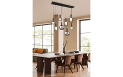 Avlånga Taklampor < Trio Lighting Diva Takpendel 6-delad E27 mattsvart/förkromad