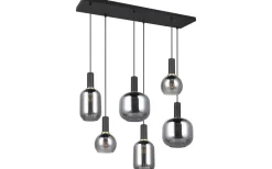 Avlånga Taklampor < Trio Lighting Diva Takpendel 6-delad E27 mattsvart/förkromad