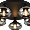 Plafonder-Reality Divina Plafond 5-delad E14 matt svart/rökfärgad