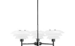 Stora Taklampor Ø50-69 Cm < Dyberg Larsen DL20 Takkrona 50cm 3 Armar Opal/Krom