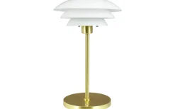 Uppladdningsbara Lampor Inomhus|Bordslampor-Dyberg Larsen DL20 Uppladdningsbar Bordslampa 30cm LED 3000K 1,5W Opal/Mässing