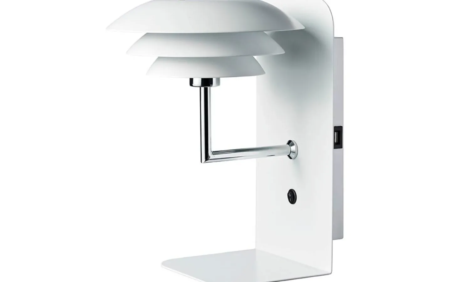 Läslampor-Dyberg Larsen DL20 Vägglampa USB Vit/Krom