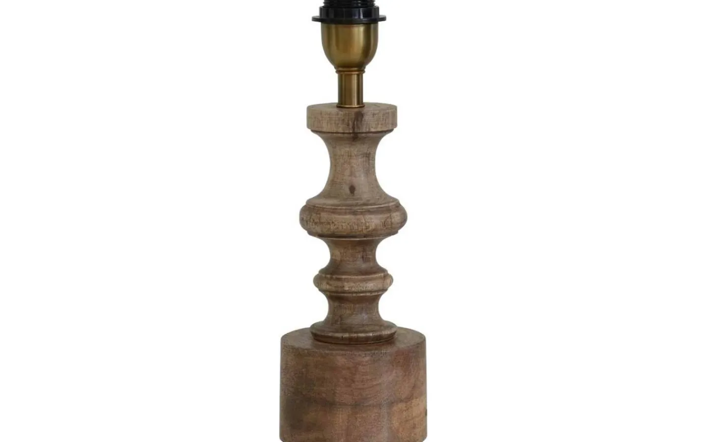 Lampfötter-Hallbergs Domino Lampfot 34cm Åldrat Trä