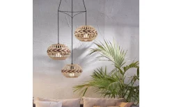 Stora Taklampor Ø50-69 Cm-Eglo Dondarrion Taklampa 57cm 3L Natur/Svart
