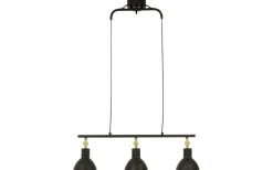 Avlånga Taklampor < Aneta Dublin Taklampa 76cm Svart/Matt Mässing