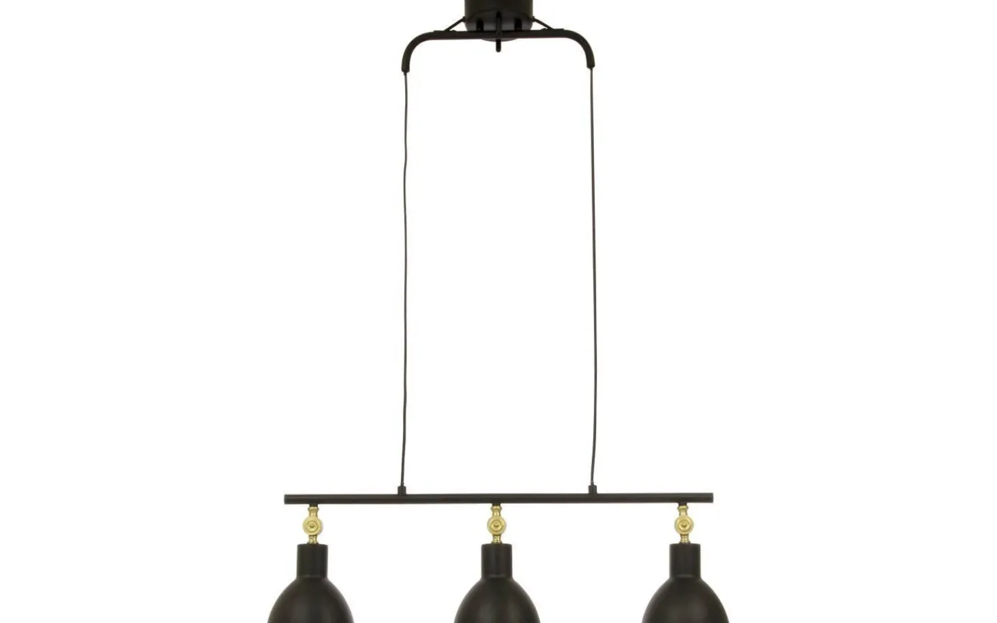 Avlånga Taklampor < Aneta Dublin Taklampa 76cm Svart/Matt Mässing