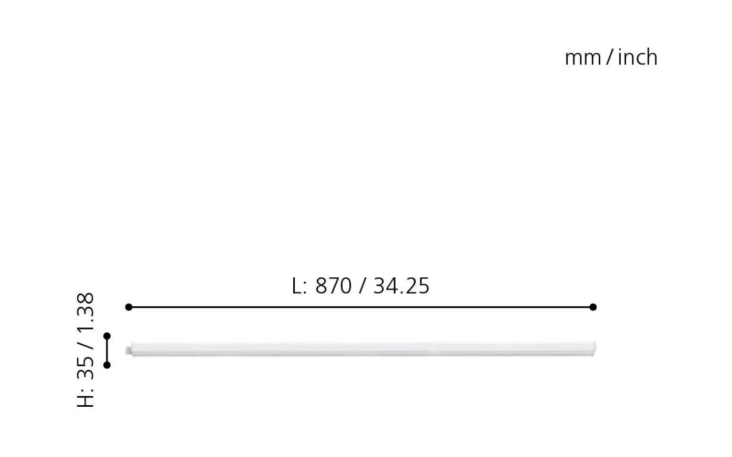 Plafonder-Eglo Dundry Bänkbelysning 87cm LED 4000K 9W Vit