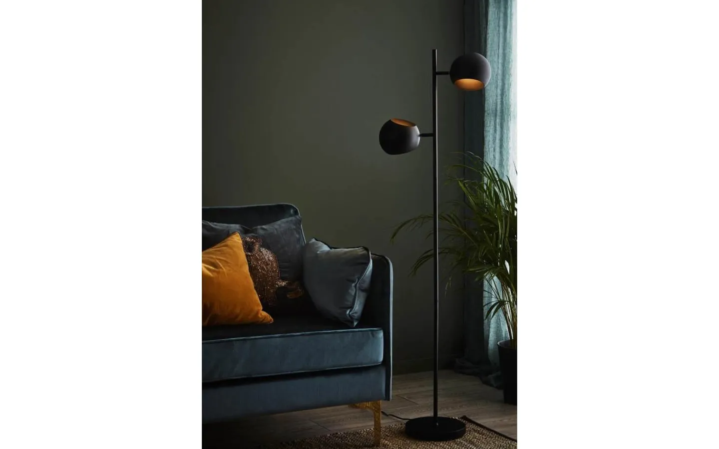 Vardagsrum|Golvlampor-Markslojd Edgar Golvlampa 145cm Svart