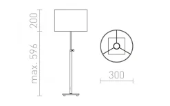 Bordslampor < Rendl Edika Bordslampa 80cm Brun/Matt nickel