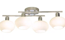 Badrumslampor Tak|Plafonder < Aneta Elba Plafond 60cm Krom/Opalvit IP44