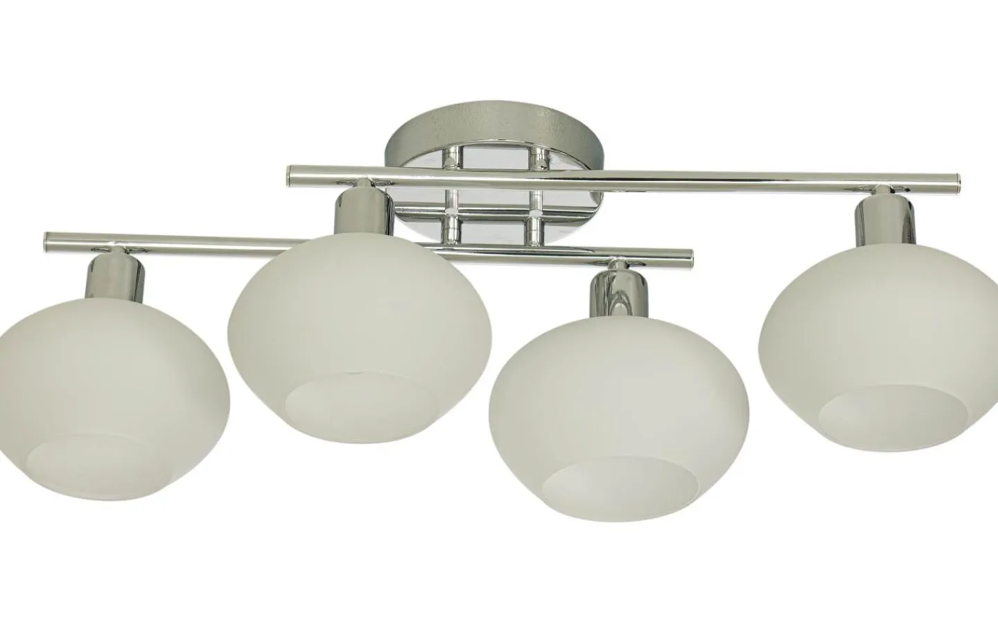 Badrumslampor Tak|Plafonder < Aneta Elba Plafond 60cm Krom/Opalvit IP44