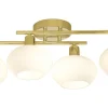 Badrumslampor Tak|Plafonder-Aneta Elba Plafond 60cm Matt Mässing/Opalvit IP44