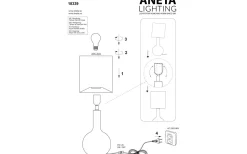 Bordslampor < Aneta Eleana Bordslampa 74cm Brun