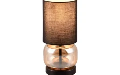 Bordslampor-Trio Lighting Elio Bordslampa E27 matt svart/bärnstensfärgad